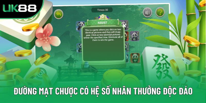 Đường mạt chược có hệ số nhân thưởng độc đáo