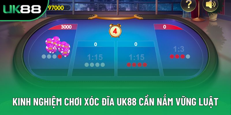 Kinh nghiệm chơi xóc đĩa Uk88 cần nắm vững luật