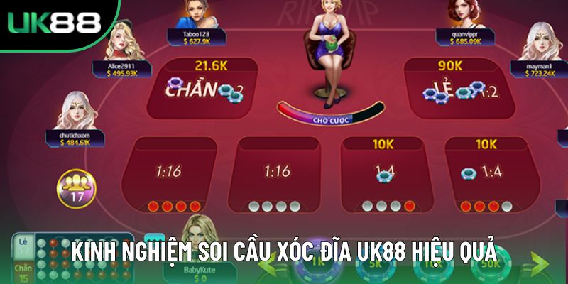 Kinh nghiệm soi cầu xóc đĩa UK88 hiệu quả